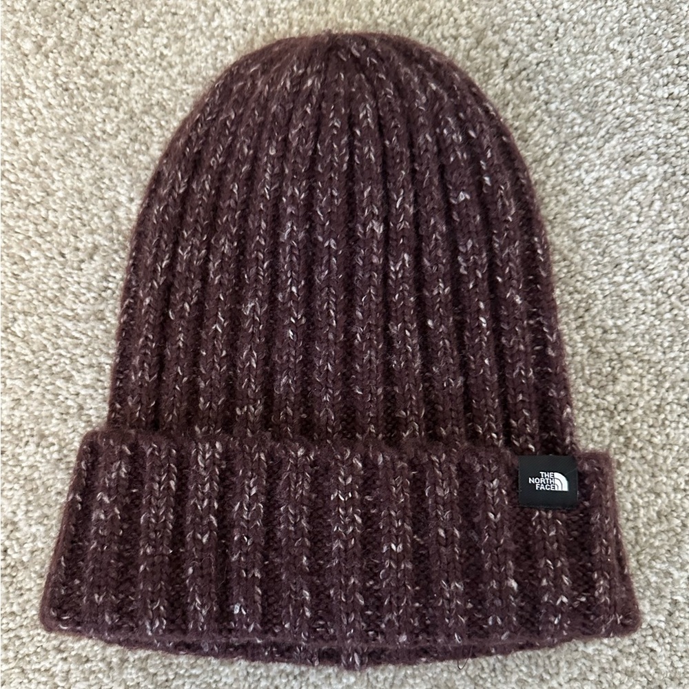 The North Face Dark Brown Ribbed Beanie